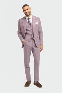 Miami - Herre lyserød slim fit sommerblazer