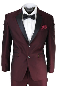 Mens Wine Tuxedo Dinner Suit