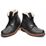 P03 Aviator - Men's Black Leather Ankle Boots