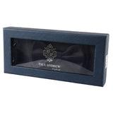 Men's Bow Tie Pocket Square Cuff Links Gift Set Black Color