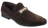 Patron 239 Suede Mens Suede Shoes Buckle Slip On Loafers Smart Casual Navy Blue Brown Black PU