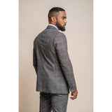 Power - Men's Grey Check Slim Fit Blazer