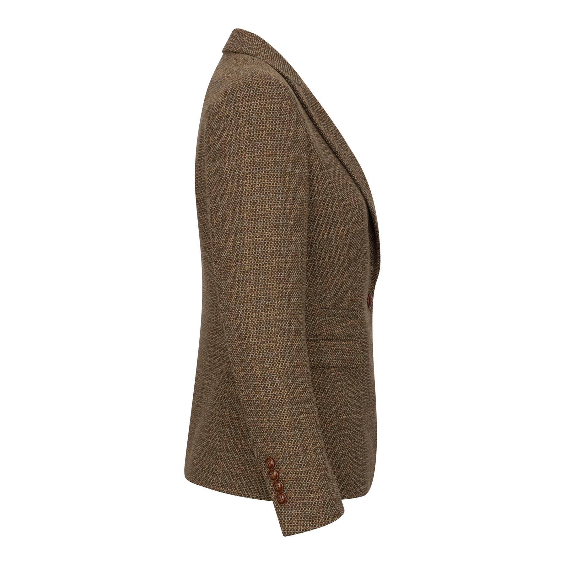 Ralph - Dame Brun Tweed Blazer i Skræddersyet Stil