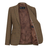 Ralph - Dame Brun Tweed Blazer i Skræddersyet Stil