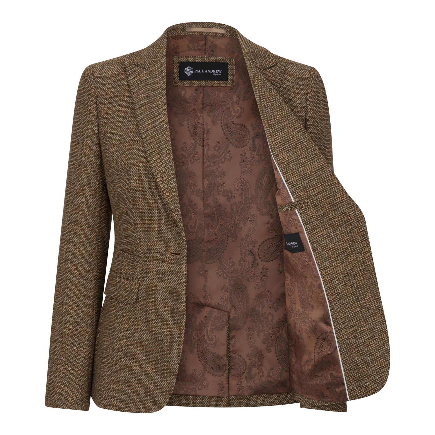 Ralph - Dame Brun Tweed Blazer i Skræddersyet Stil
