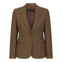 Ralph - Dame Brun Tweed Blazer i Skræddersyet Stil