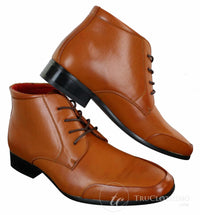 Rossellini Aldo Mens Laced Chelsea Dealer Ankle Boots Tan Brown Black Smart Casual Leather