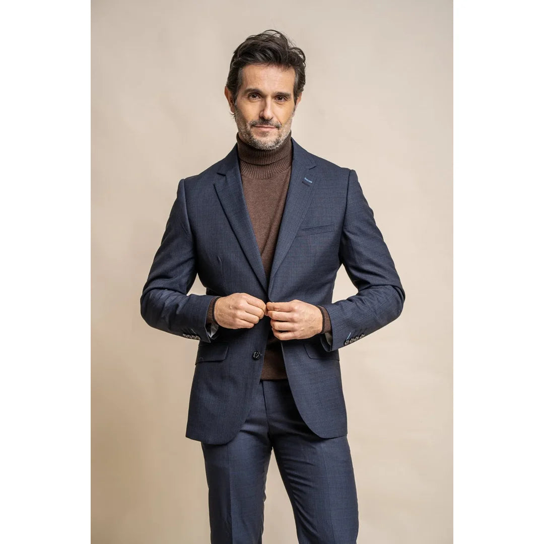 Seeba Seeba - Klassisk marineblå herreblazer: Køb online - Happy Gentleman