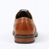 Stokes - Herrebrune Wingtip Brogue-sko i læder med snørebånd