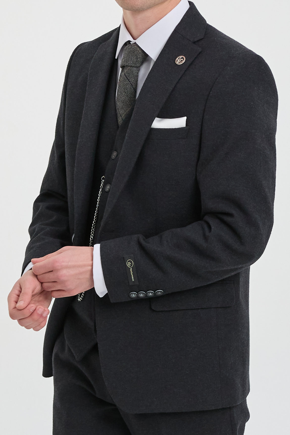 Sort vintage herrejakkesæt fra 1920'erne