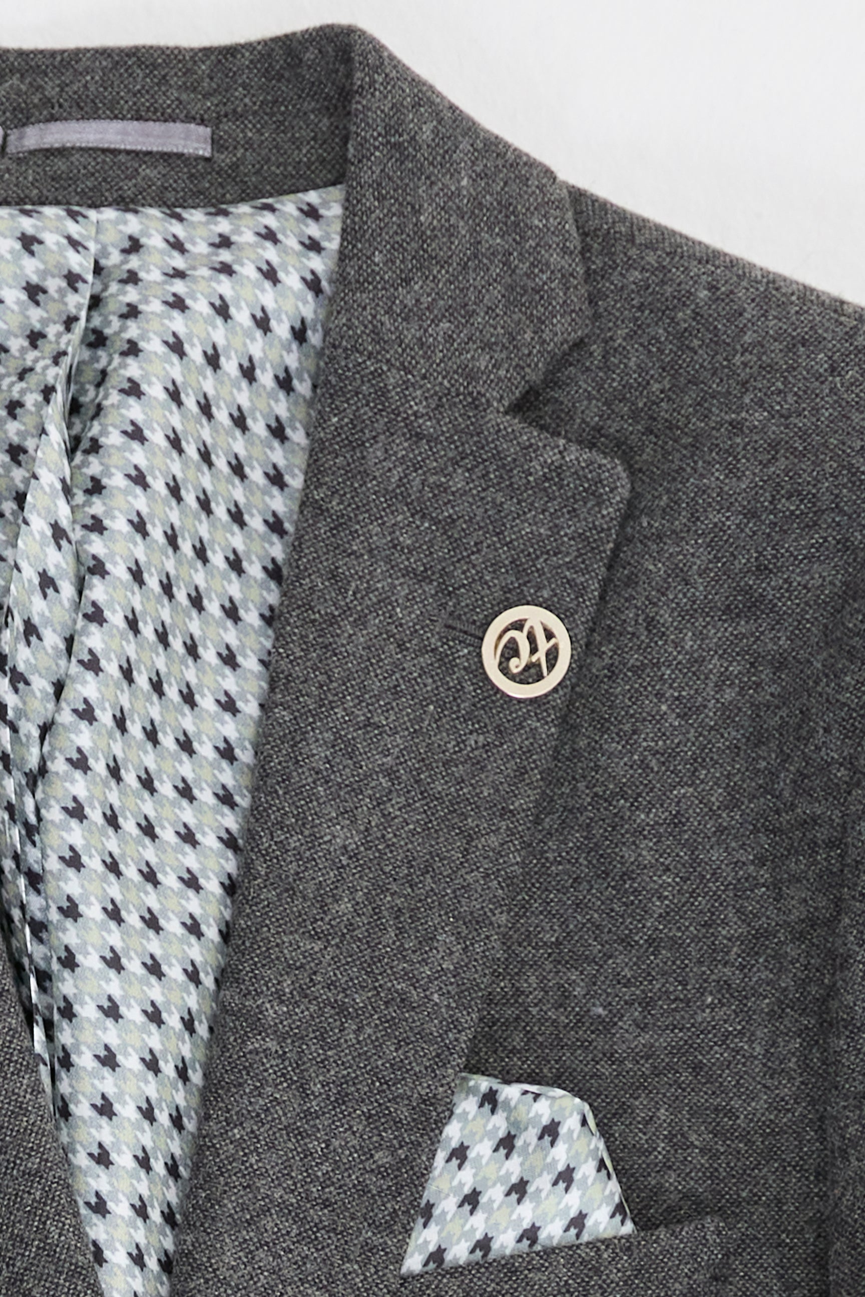 Herre grå uldjakkesæt