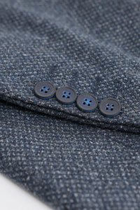 Herre 3-delt marineblåt jakkesæt med dobbeltradet vest