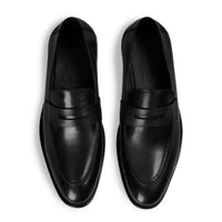 Ted - Sorte klassiske herreloafers i læder med mock toe-mønster