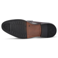 Ted - Herre Brune Klassiske Læder Penny Loafers med Moc Toe-snøre
