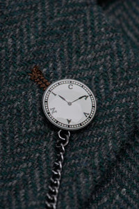 Thomas - Herre Olivengrøn Klassisk Sildebensmønstret Tweed Blazer