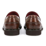 Tristian - Herre loafers i tweed med sildebensmønster i læder til mænd