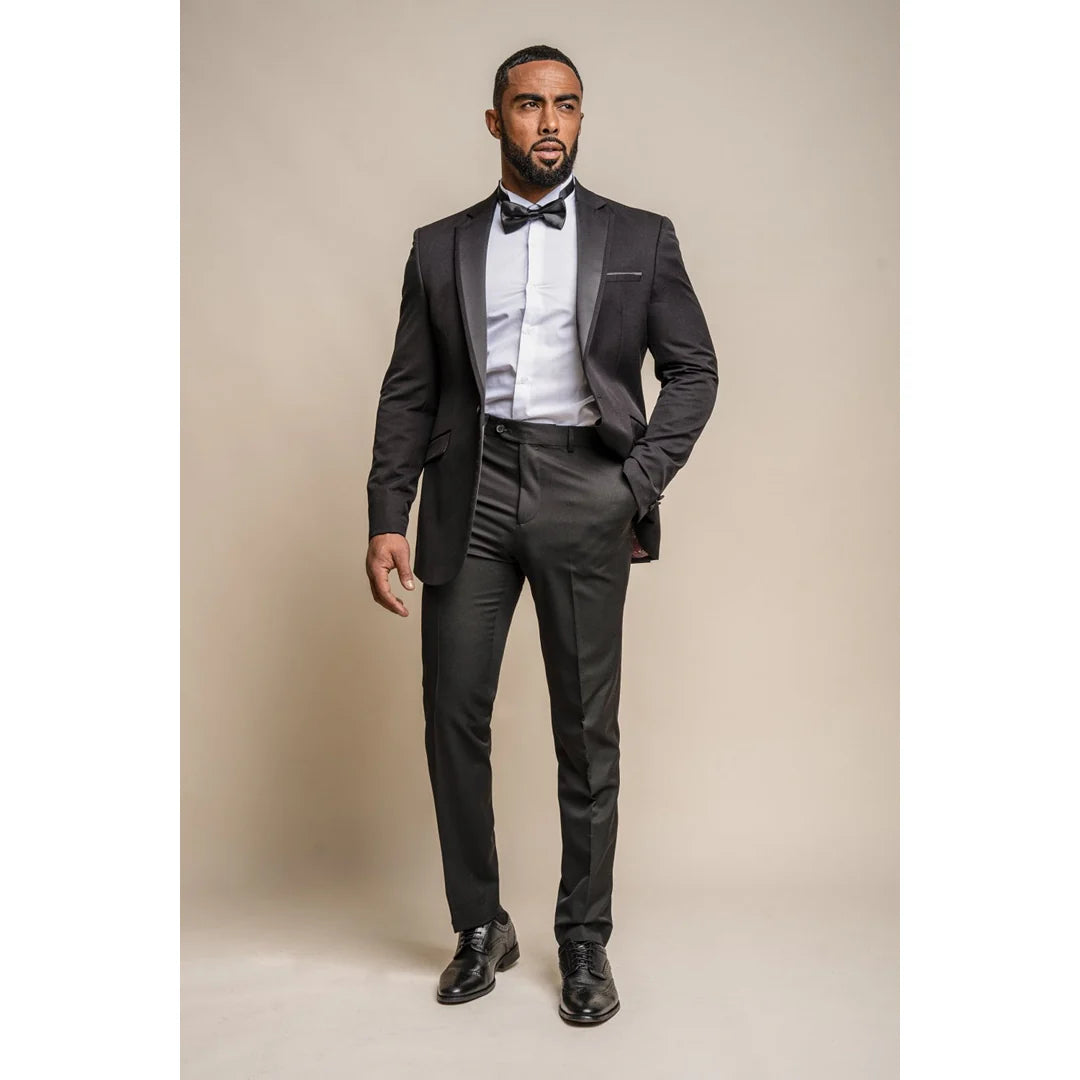 Tux - Men's Black Tuxedo 2 Piece Classic Wedding Suit