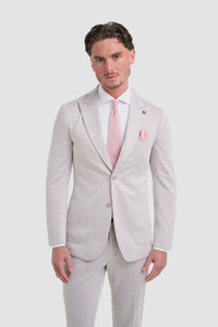 Vasco - Herre Beige Sildebensmønstret Blazer