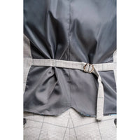 Radika - Men's Light Grey Check Waistcoat