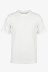 Hvid ribbet klassisk t-shirt til mænd