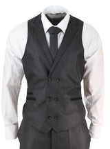 Mens 3 Piece Charcoal Grey Suit